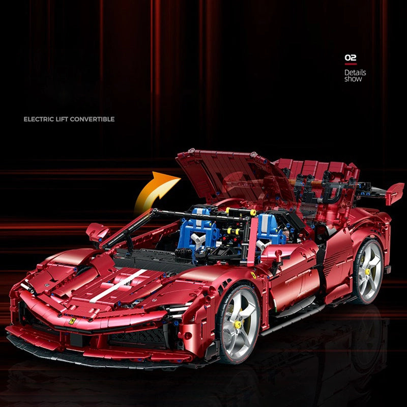 GULY 10623 Red Ferrari Building Block Model (1:8 Scale)
