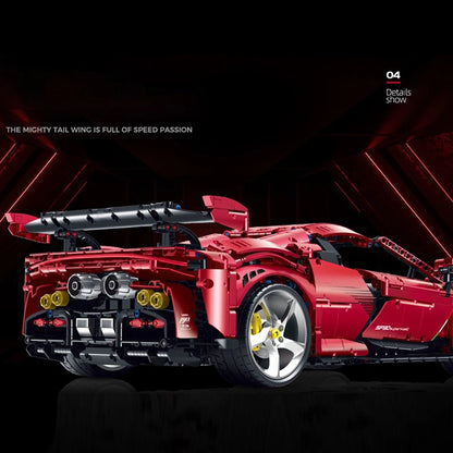 GULY 10623 Red Ferrari Building Block Model (1:8 Scale)