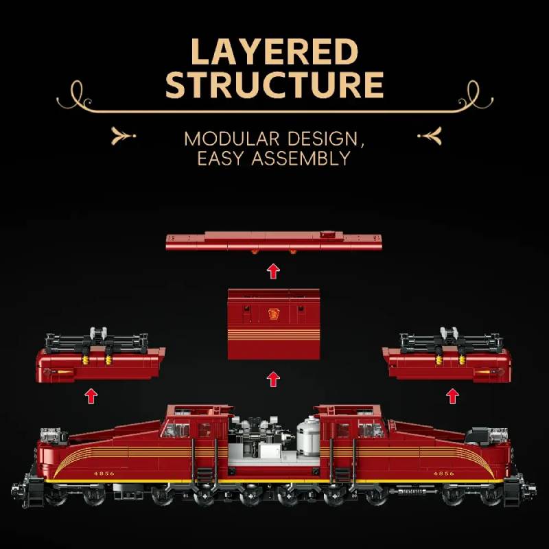 JIESTAR JJ9250 Vintage Express Train – 1,444-Piece Building Block Model
