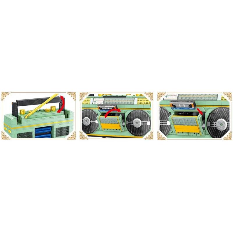 T2111 — Vintage Radio | Building Block Model