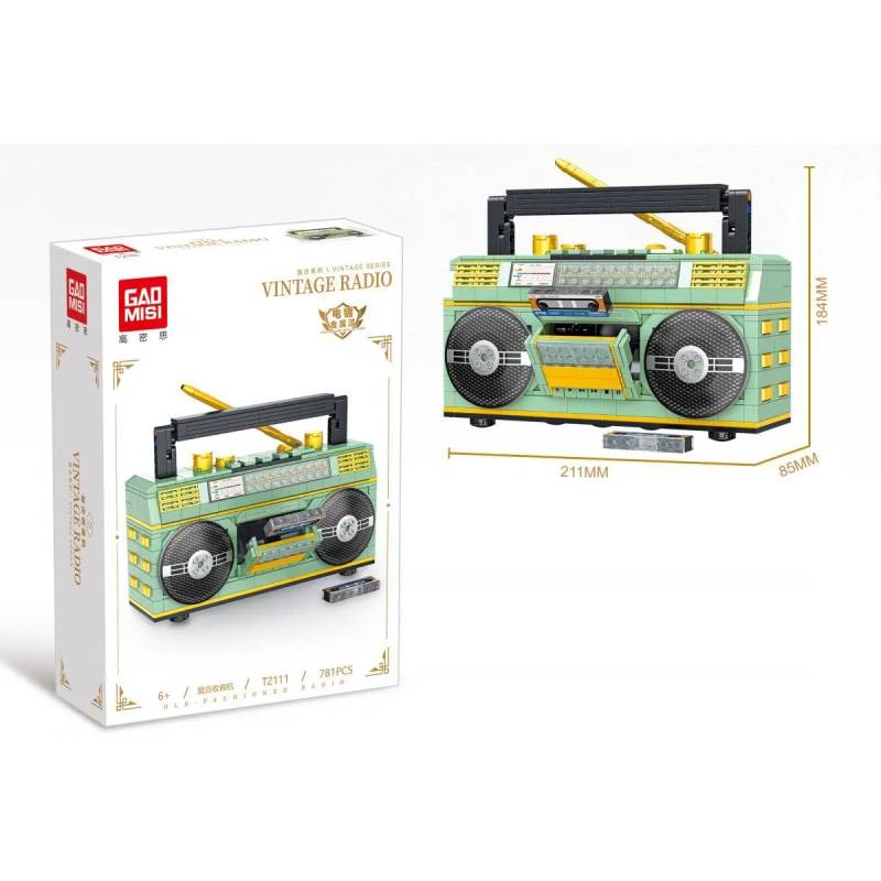 T2111 — Vintage Radio | Building Block Model