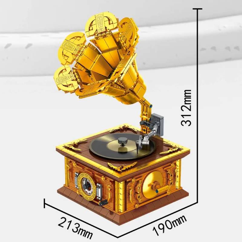 GMS T2117 — Vintage Gramophone | Building Block Model