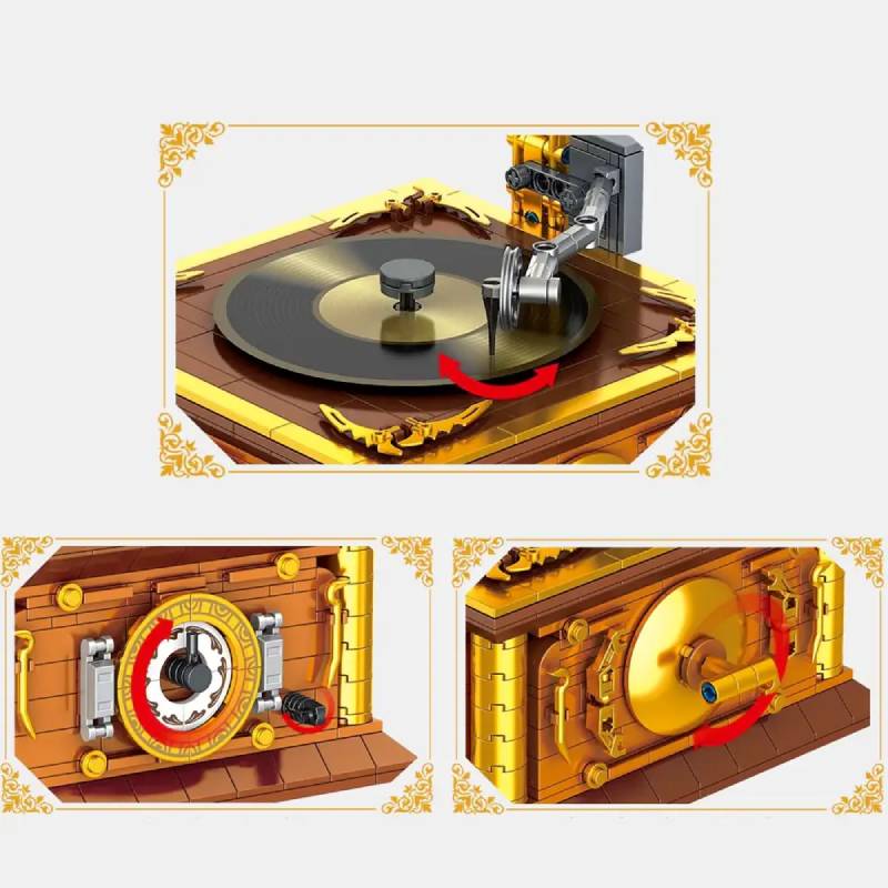 GMS T2117 — Vintage Gramophone | Building Block Model